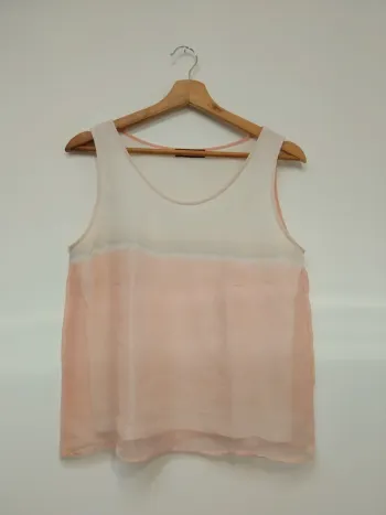 Débardeur rose et blanc Cop Copine 38