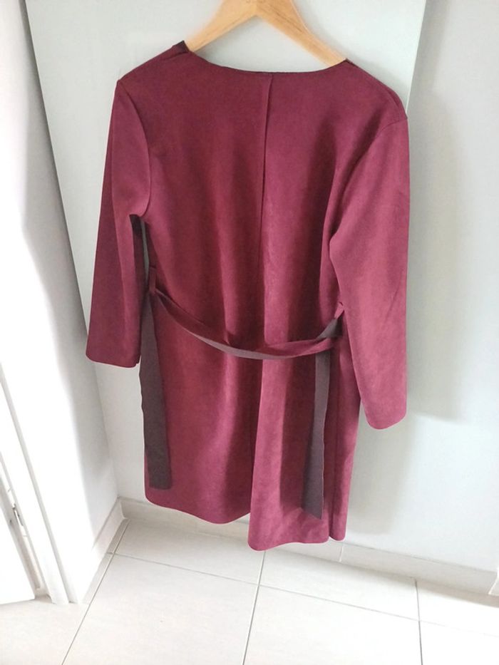 Veste longue bordeaux taille unique - photo numéro 3