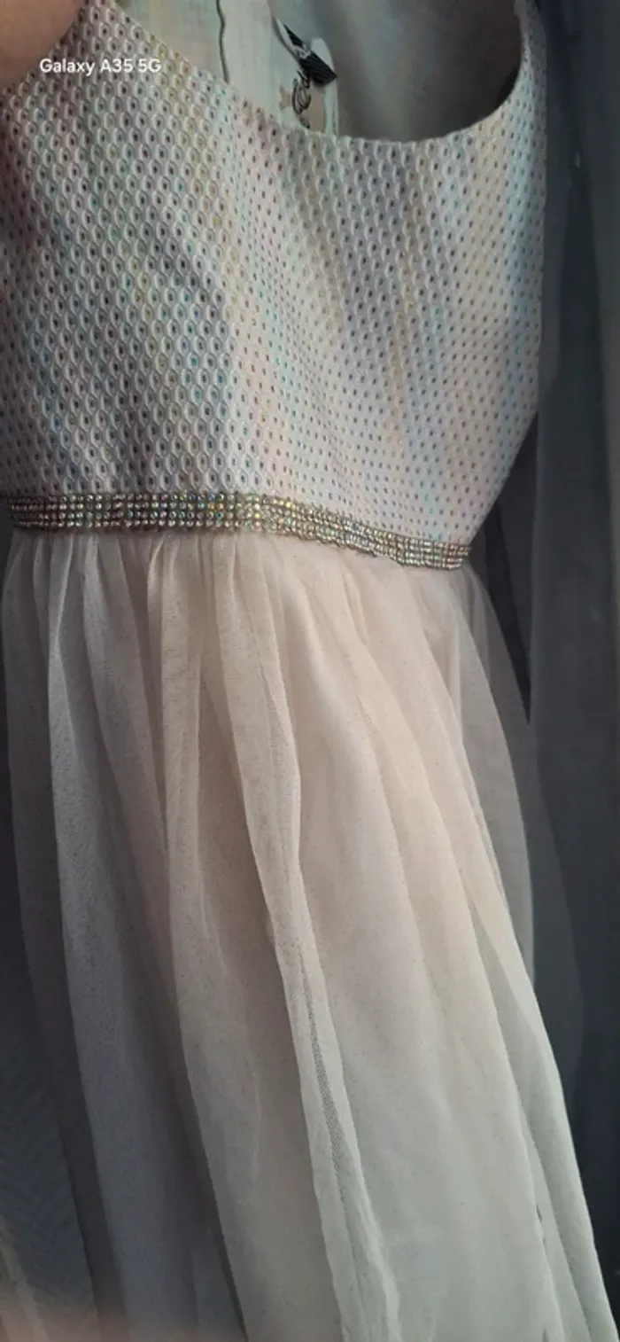 Robe de cérémonie à strass pour fillette rare édition