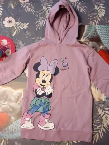 Sweath long à capuche Minnie taille 6 ans