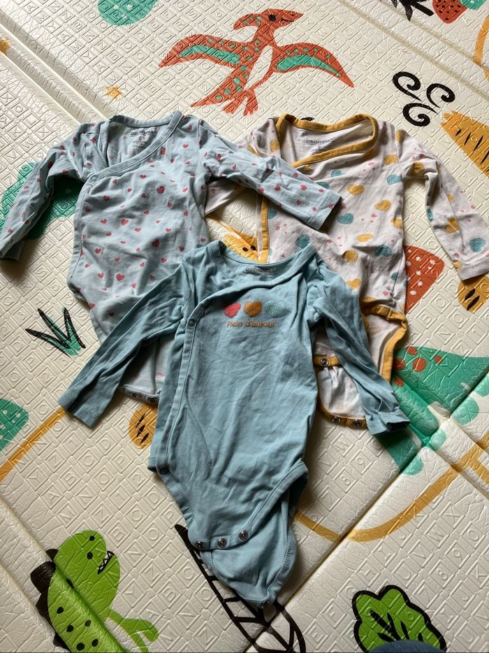 Lot de 3 bodies 6 mois