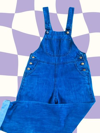 🔷Salopette longue en jean années 2000 Y2k denim dungarees overalls🔷