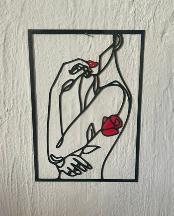 Art Mural  Femme Rose