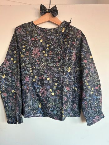 Blouse Liberty bonpoint et barrette