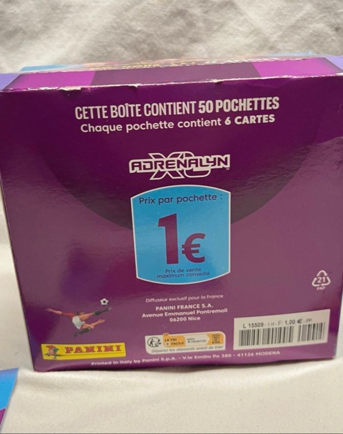 1 boîte + 3 sachets de cartes à collectionner panini adrenalyn XL foot ligue 1 2024/2025 - photo numéro 5