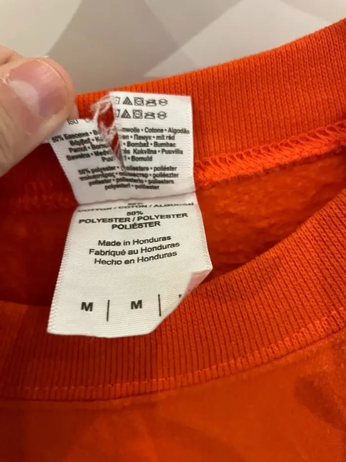 Orange crewneck Michigan Gildan M - photo numéro 4
