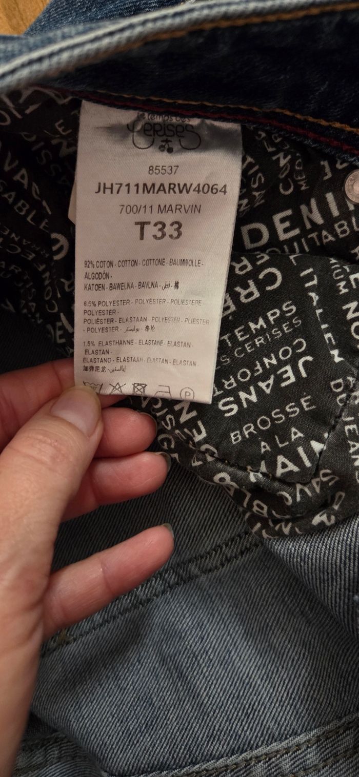 Jean Le Temps des Cerises Héritage MARVIN T33 – Slim bleu délavé – excellent état - photo numéro 9