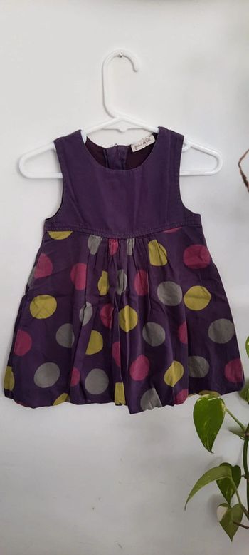 Robe violette a pois 12mois