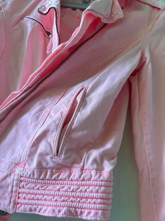 Veste jeans rose - photo numéro 3