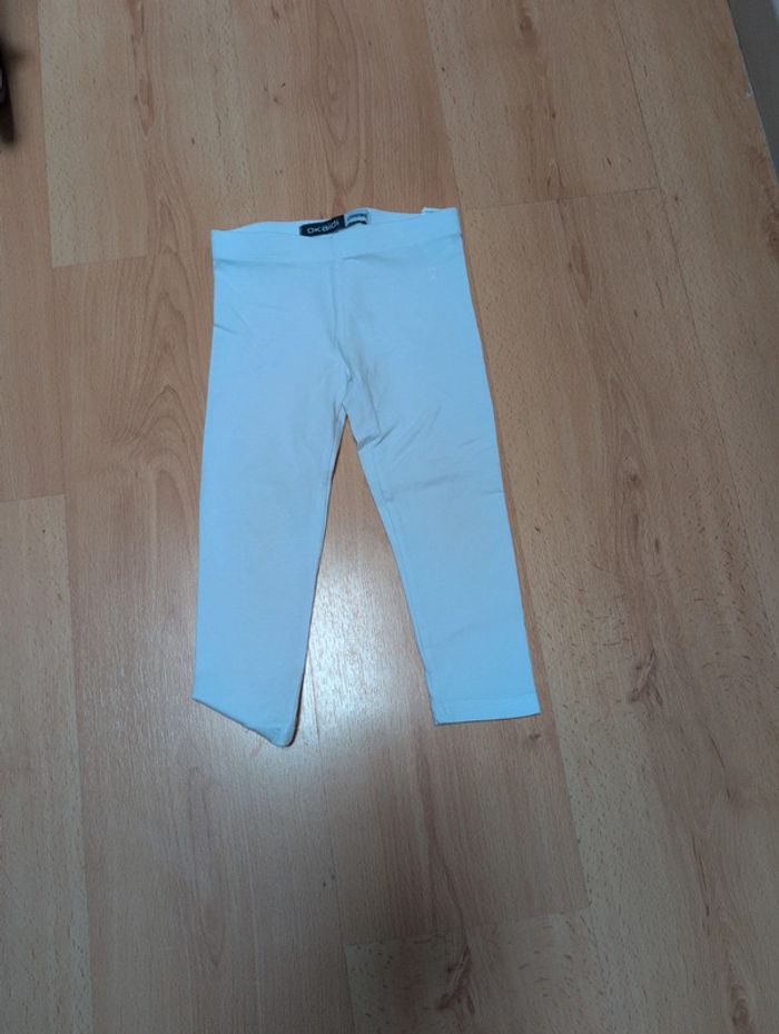 Legging tricot uni blanc fille Okaidi 3 ans - photo numéro 4
