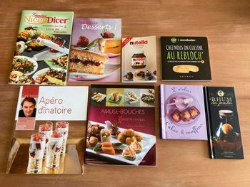 Lot de 8 livres de cuisine