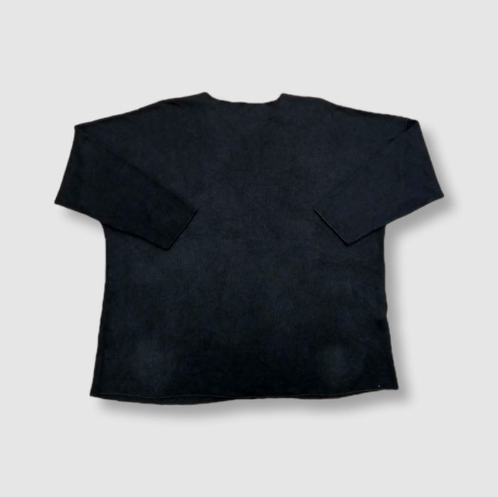 Pull noir XL – Manches 3/4 – Motif arbre strass – Coupe fluide - photo numéro 2