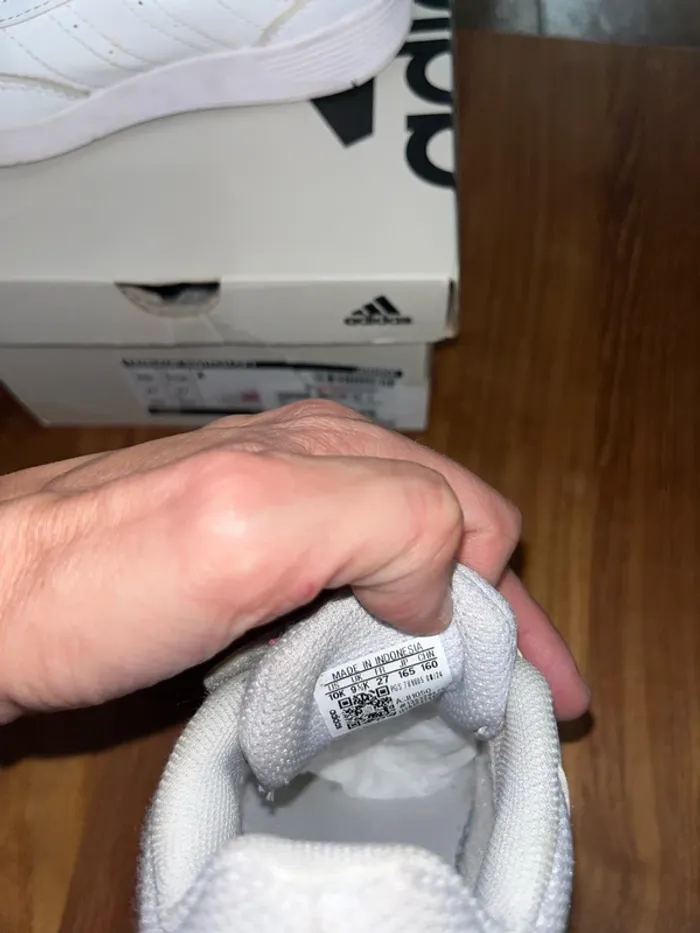 Basket fille adidas 27 blanche et rose - photo numéro 6