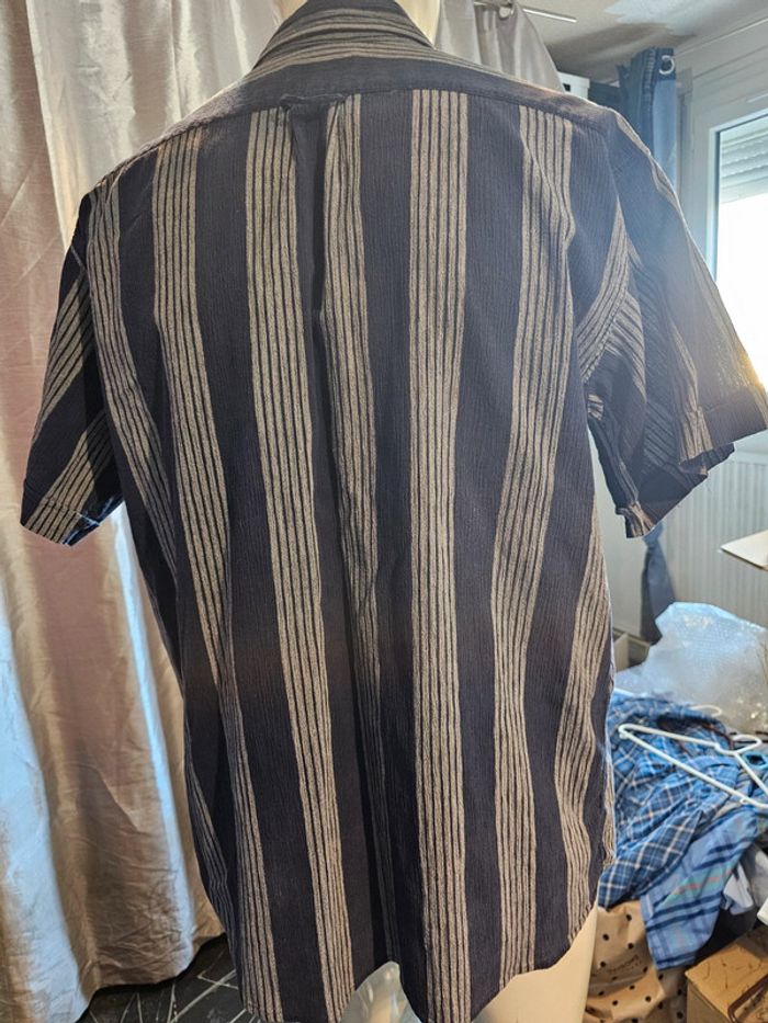 Chemise manche courte bleu Rayure - photo numéro 5