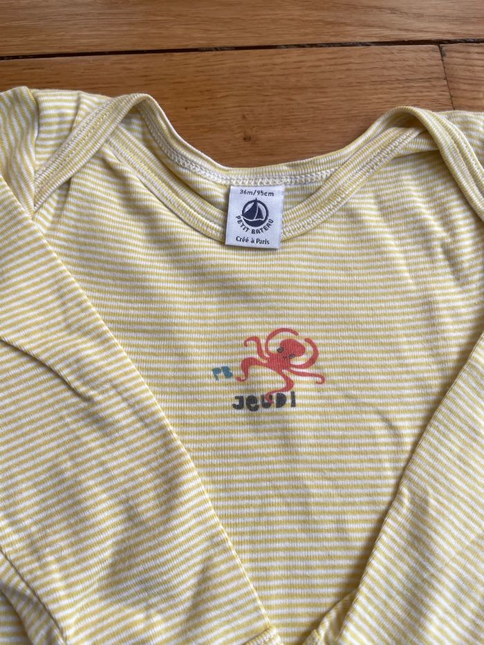 Lot de Bodys Petit Bateau 36 mois - photo numéro 2