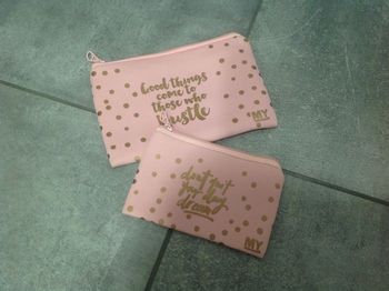 Lot de 2 pochettes rose poudré My Tagalongs
