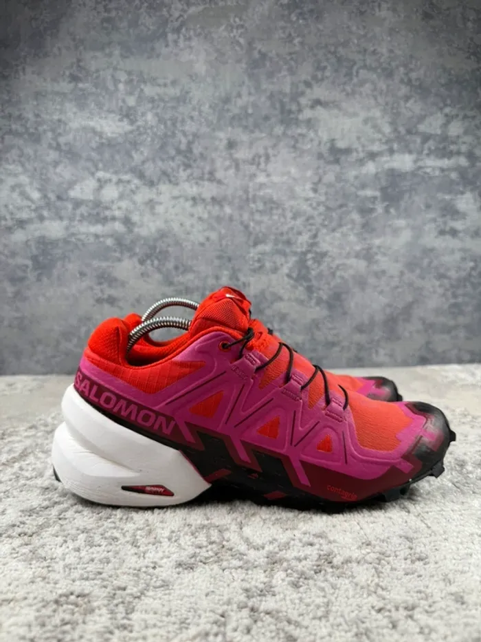 Salomon SpeedCroos 6 - Pink & Red & White - photo numéro 3