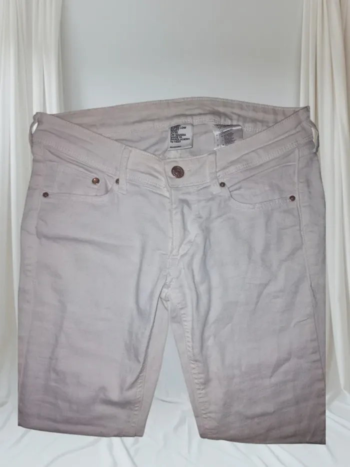 Jeans Super skinny blanc, H&M, taille basse - photo numéro 2