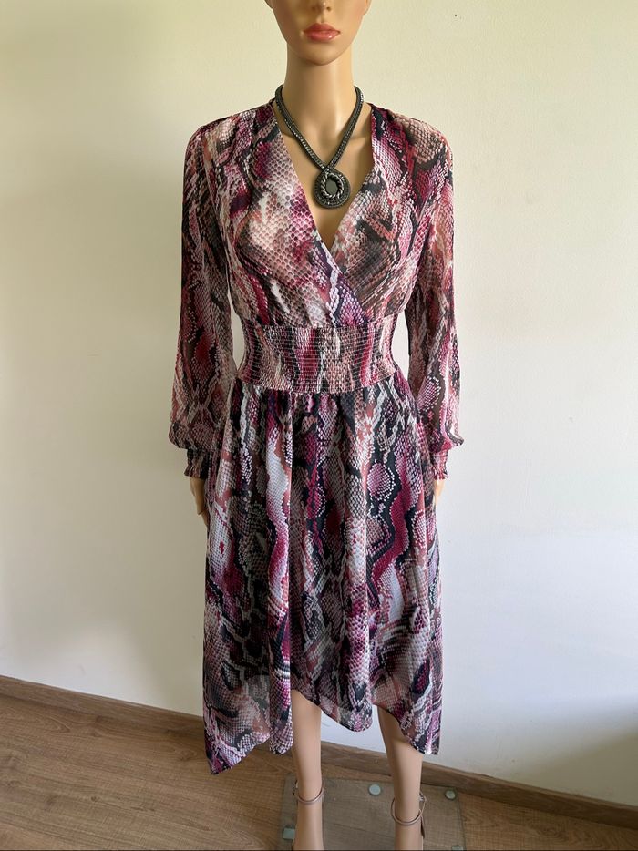 Robe imprimée neuve à manches longues Morgan taille 34 (valeur 85€)