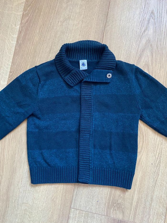 Gilet petit bateau bleu marine