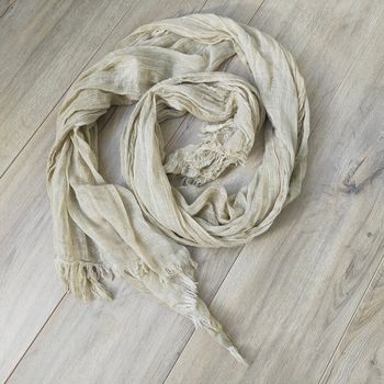 Châle écharpe cheche foulard doré pailleté