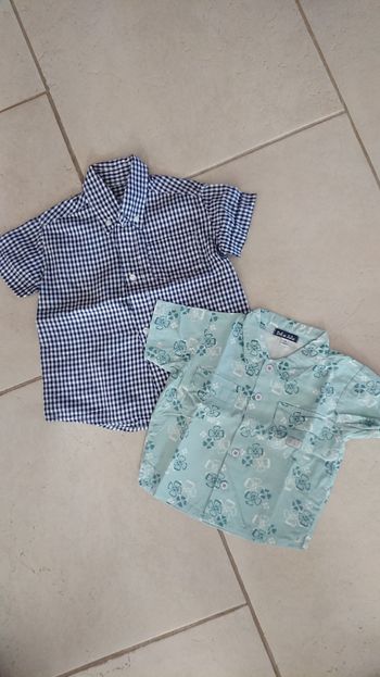 Chemises manches courtes 18 mois