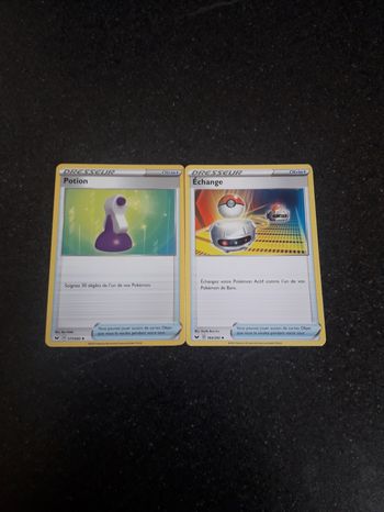 Potion + Échange lot de 2 cartes Pokémon neuves