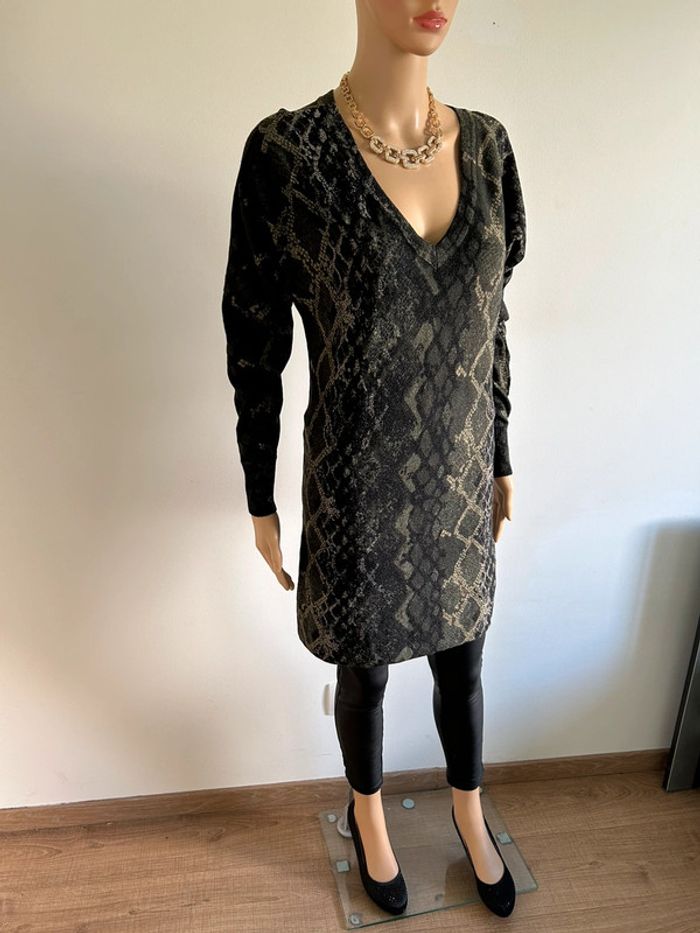 Pull long imprimé pailleté Morgan taille M jamais porté - photo numéro 4