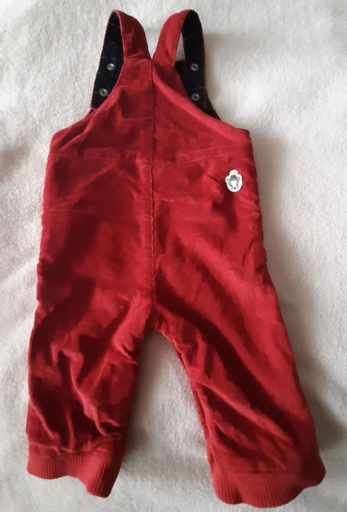 Salopette velours rouge 71 cm - photo numéro 2