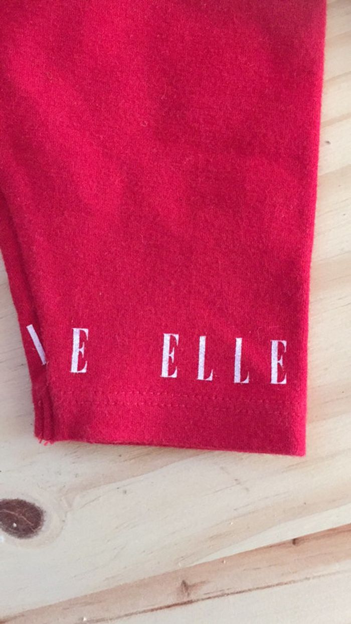 Legging ELLE 6 mois - rouge et blanc TBE - photo numéro 2