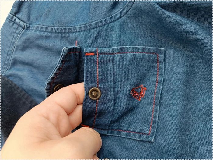 🔸Chemise Petit Bateau bleu jean - 4 ans🔸 - photo numéro 5