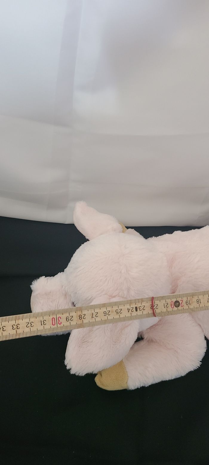 Peluche cochon rose GUND Hamlet 33 cm, granulés - photo numéro 4