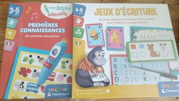 Pack jeux connaissances et écriture Clementoni neufs