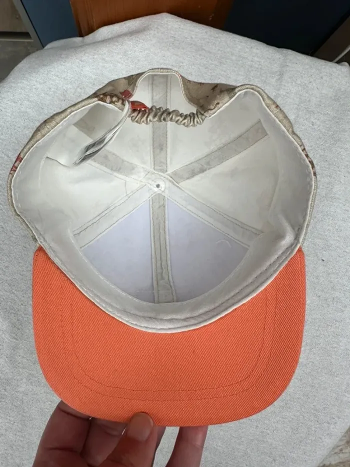 Casquette tape à l’œil orange et marron 9-18 mois - photo numéro 5