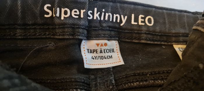 Jean super skinny tape a l'œil 4 ans - photo numéro 2