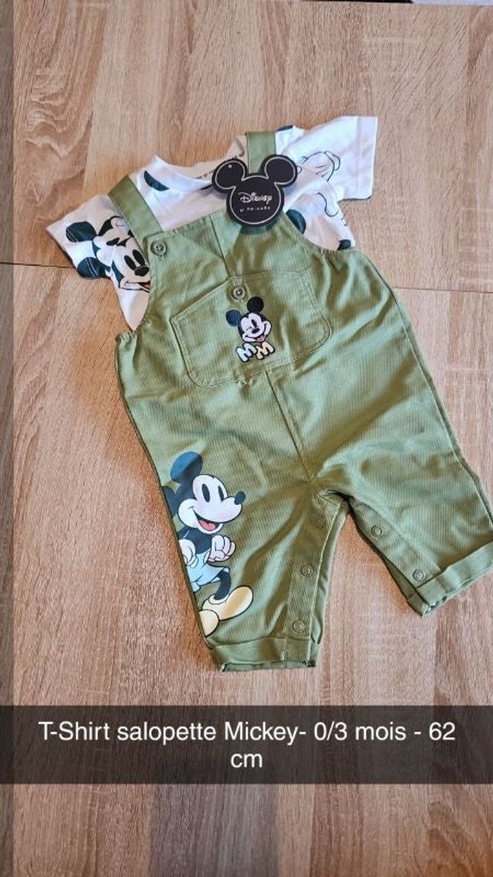 T-shirt salopette Mickey