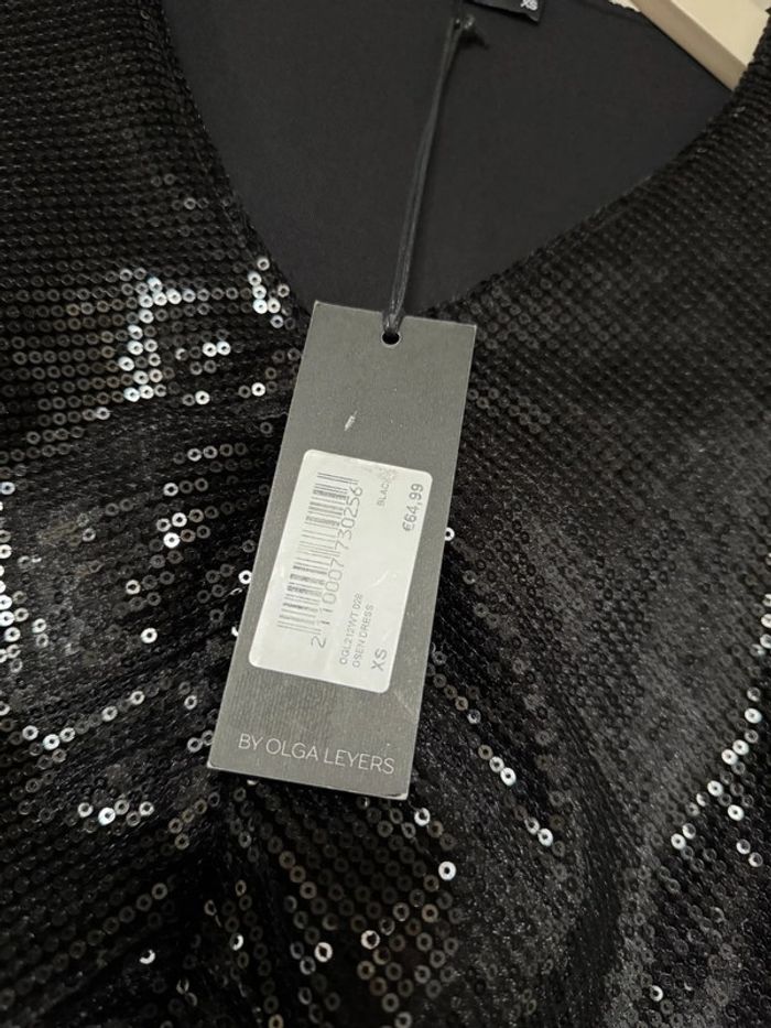 Robe à sequins noir XS Olga Leyers - photo numéro 3