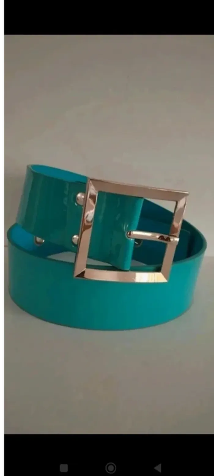 Ceinture bleu brillante 85 cm femme - photo numéro 2