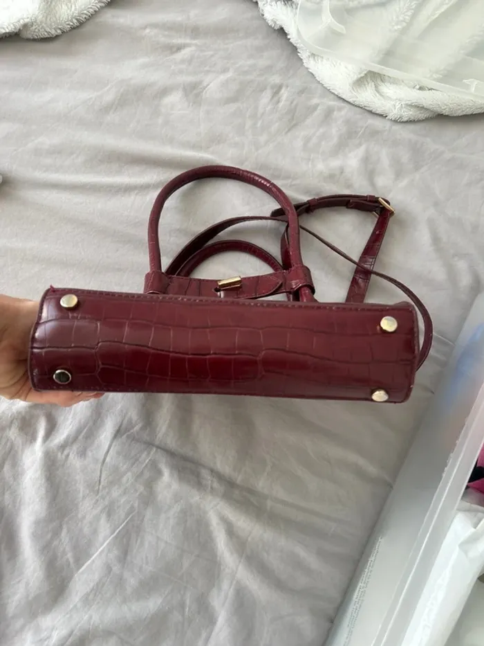 Sac à main bordeaux Zara - photo numéro 2