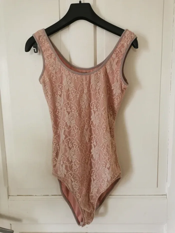 Body Blanco rose en dentelle
