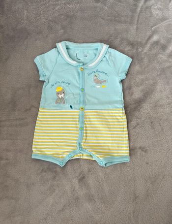 Barboteuse été garçon - 1 mois - neuf - Sergent Major