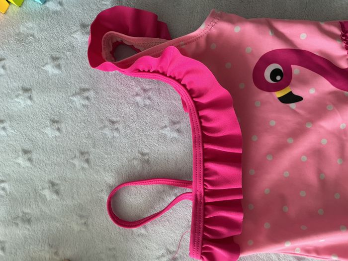 maillot de bain 1 pièce rose a pois blanc 6/12 mois pat et ripaton - photo numéro 7