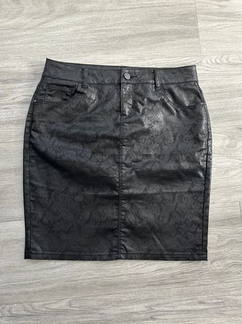 Jupe satinée imprimés dentelle Camaïeu T40