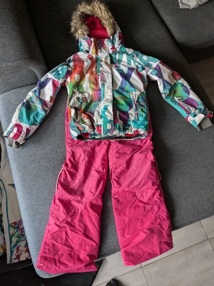 Ensemble combinaison de ski fille 10 ans