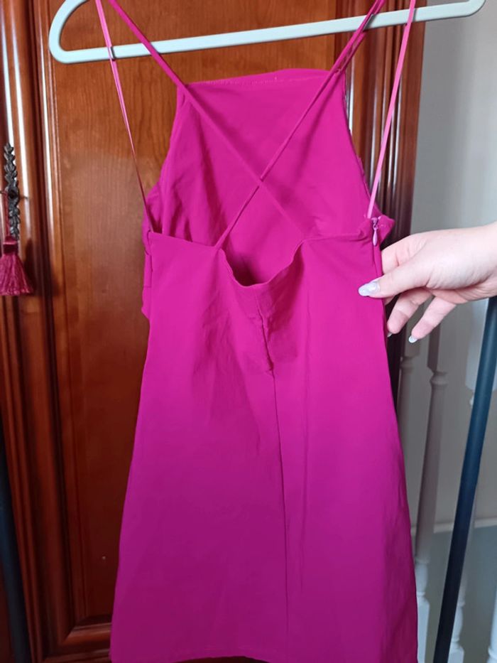 Robe rose froncée Pull and Bear XS - photo numéro 4