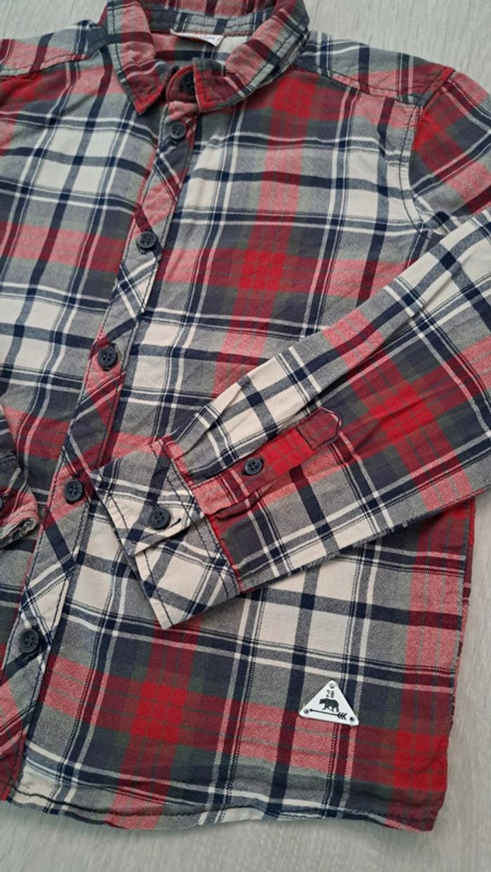 Chemise à carreaux rouge - photo numéro 2