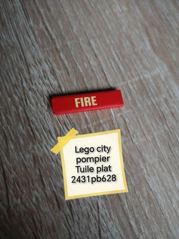 Lego city pompier tuile plat 2431pb628