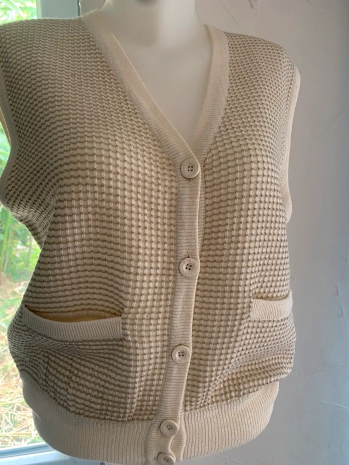 Veste Lecomte vintage sans manches  taille 40 - photo numéro 2