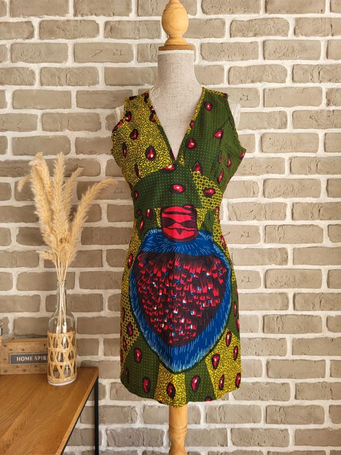 Robe wax dos nu – artisanale, fabriquée à Abidjan - photo numéro 2
