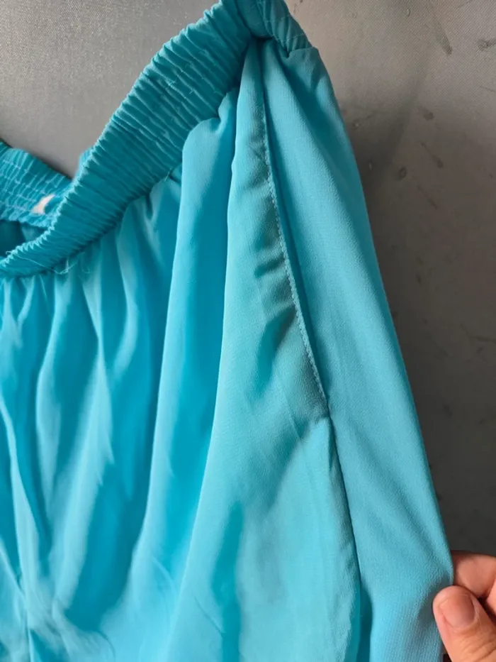Ensemble pantalon + tunique longue bleu turquoise - photo numéro 6